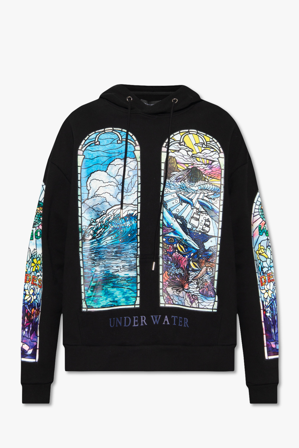 Black Printed hoodie Who Decides War - SANDRO floral lace Black Printed hoodie Who Decides War - SANDRO floral lace